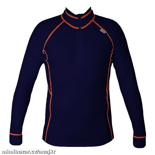 Termo triko dl. rukáv stojáček zip hladký úplet