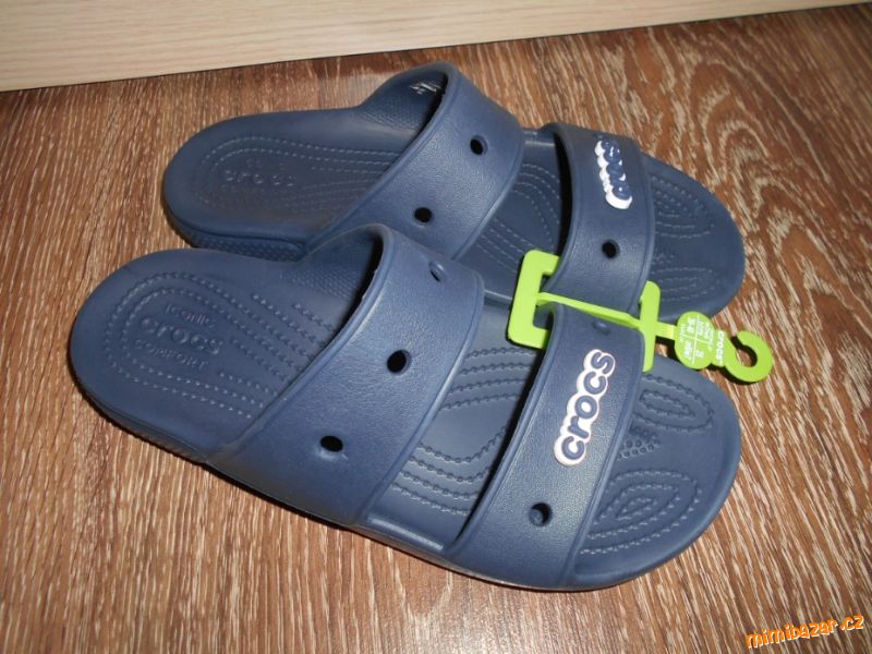 modré pantofle papuče přezůvky Crocs 39-40 26cm
