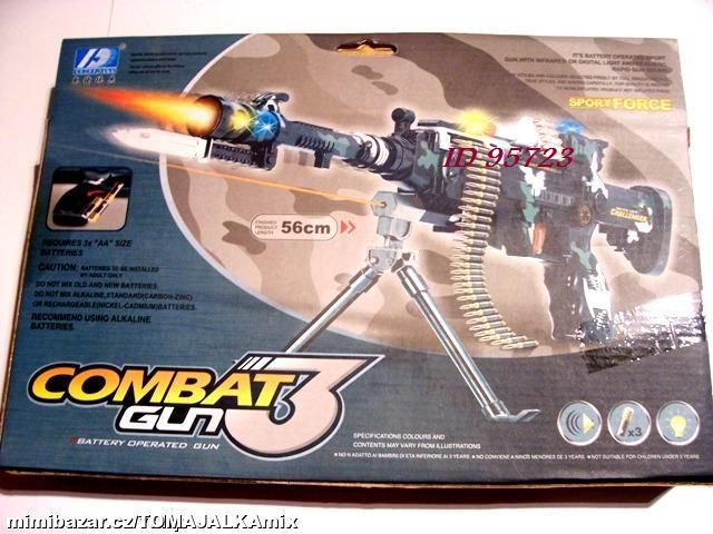 SAMOPAL ZBRAŇ LASER DÉLKA 56CM !!! VIBRUJE , SVÍTÍ