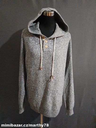 *** KRÁSNÝ SVETR S KAPUCÍ, UNISEX, VEL.L ***