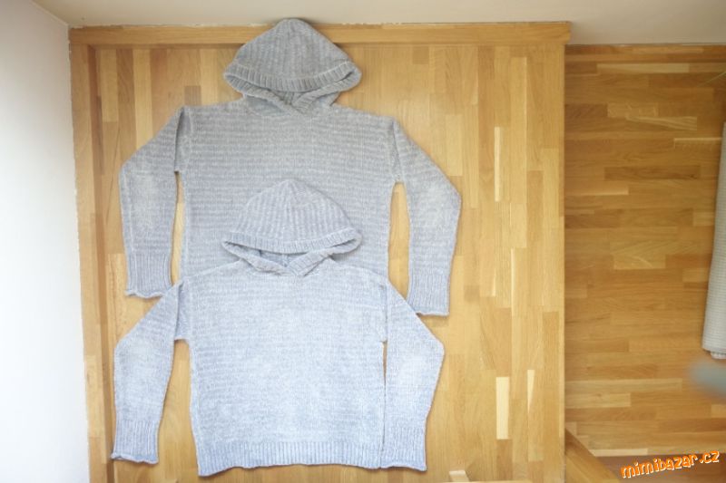2x žinylkový svetr pro dvojčata vel.146/152