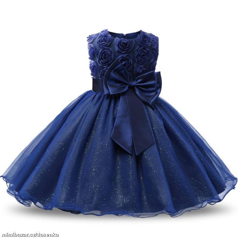 Dívčí modré společenské šaty 5-6 let