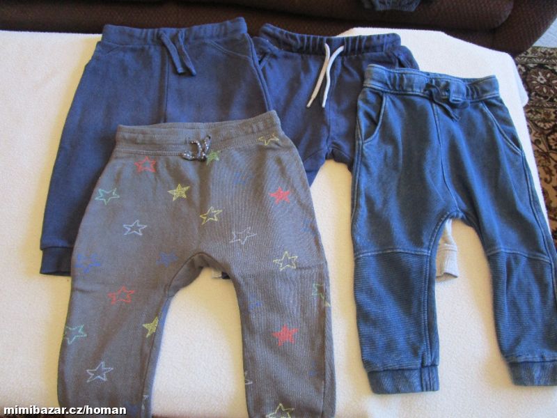 4x bavl. kalhoty nebo tepláčky, H&M a F&F, vel. 80