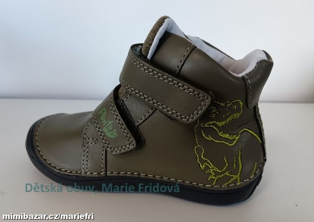 Celoroční kožená obuv PONTE20 DA06-5-2366 khaki