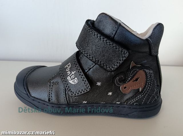 Celoroční kožená obuv PONTE20 DA06-5-2678 black