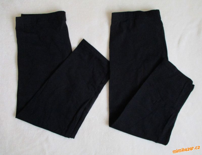 Dívčí 3/4 legíny bavlněné černé Takko 158 164 2ks