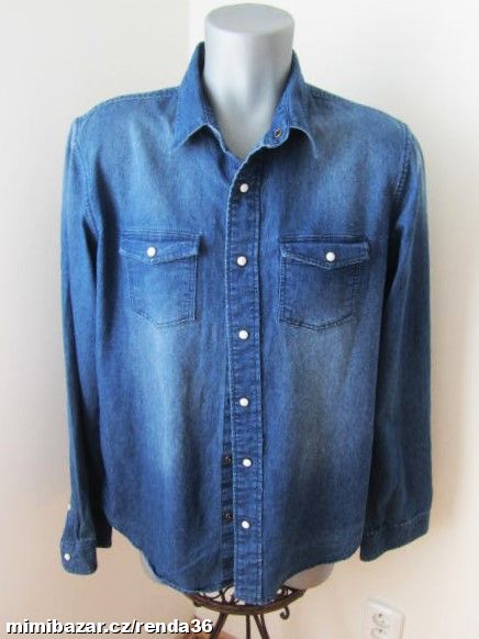 Pánská džínová košile vel. L - nová