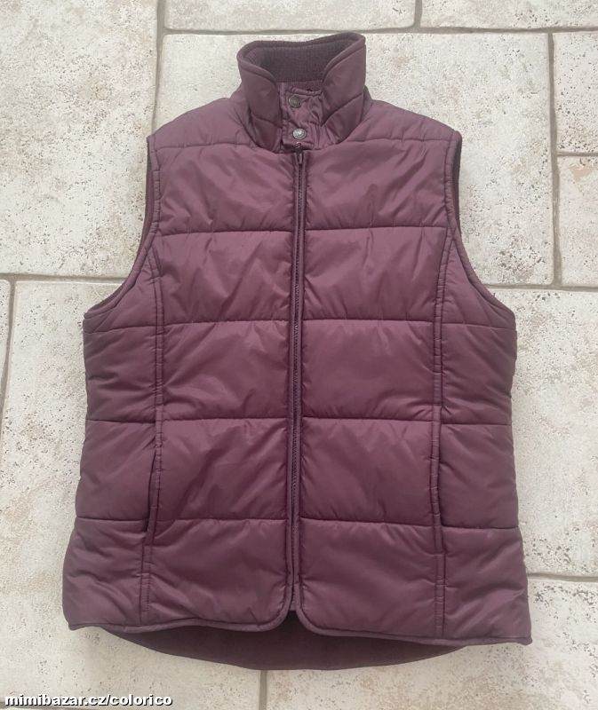 Vínová hodně teplá vesta