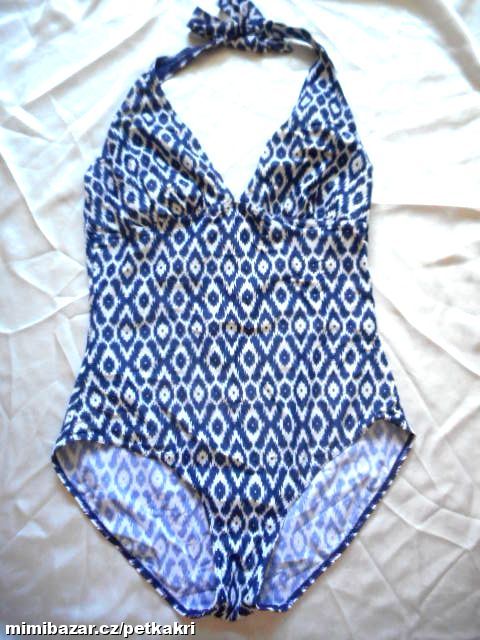 modro smetanové plavky za krk uk 18 prsa C max D