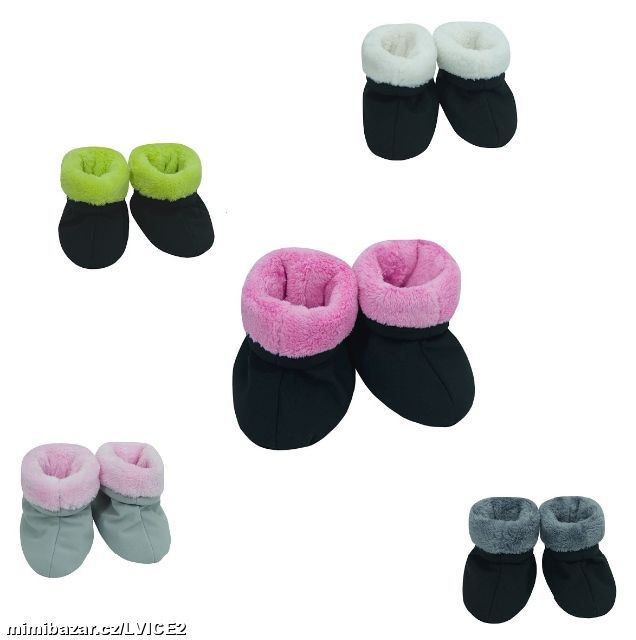 Botičky, capáčky softshell zimní chlup 2 VELIKOSTI