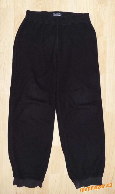 Fleecové černé teplé tepláky