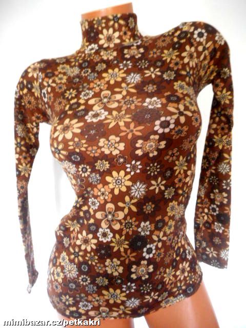 hnědý květovaný roláček uk 4