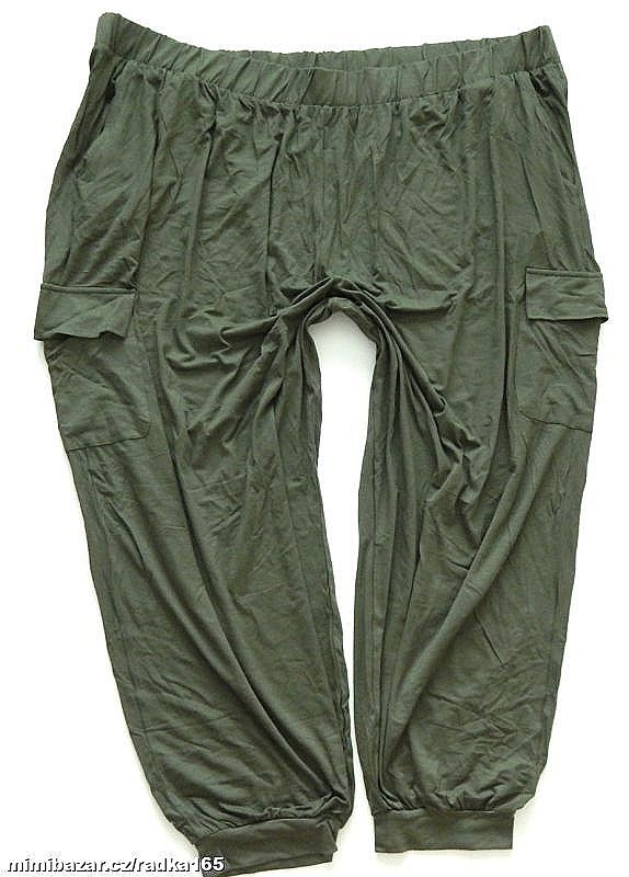 Khaki kapsáčové tepláky vel.58/60