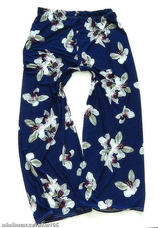 Široké pružné kalhoty do gumy vel.48/50