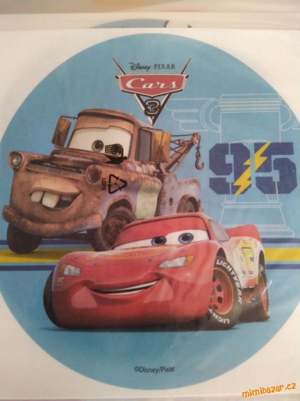 Jedlý papír na dort cars