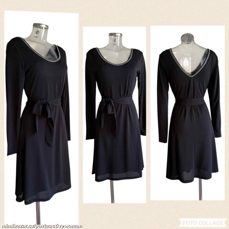 Č.4108 PRUŽNÉ SEXY ŠATY JAKO NOVÉ v.38