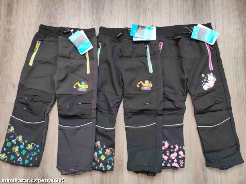 Softshellové zimní kalhoty 128