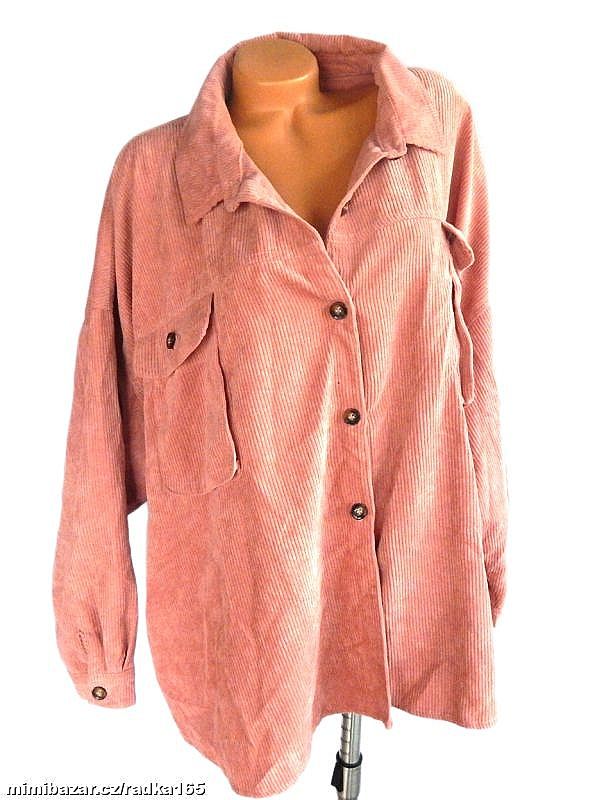 Měkoučká manšestrová bundo košile vel.58/60