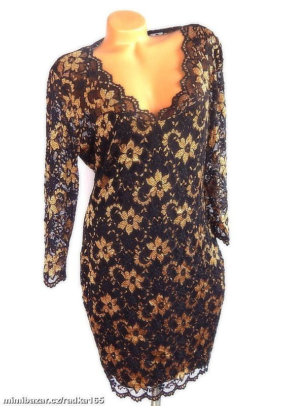 Krásné měkoučké krajkové šaty vel.46