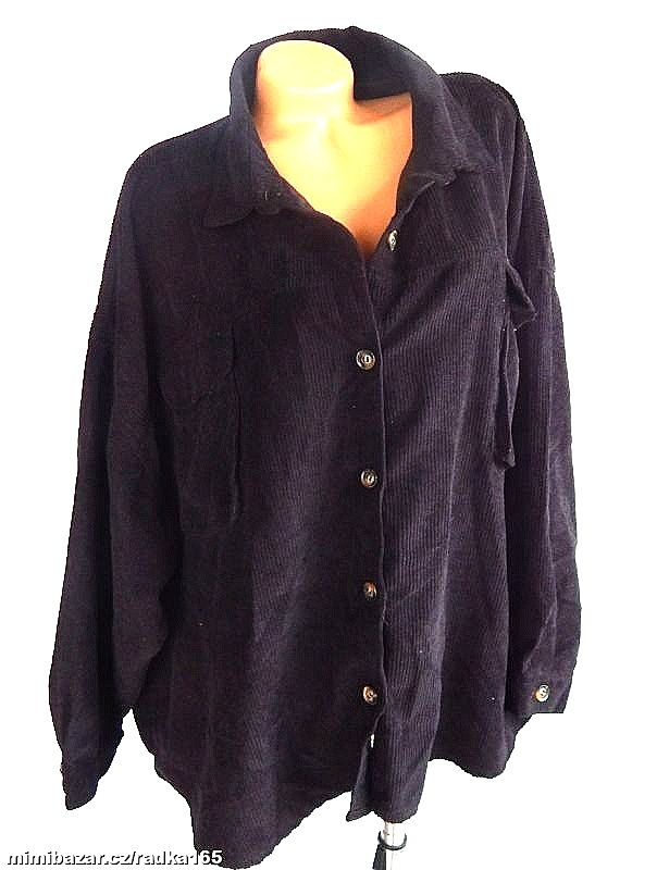 Měkoučká manšestrová bundo košile vel.58/60