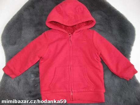 Vyteplená mikina s kapucí s česaným rubem, teplák.