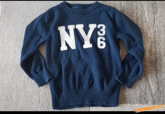 tmavě modrá mikina H&M New York