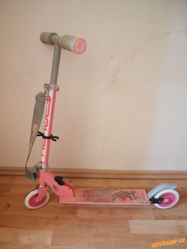 Růžová koloběžka Spokey Snapp, 120-150