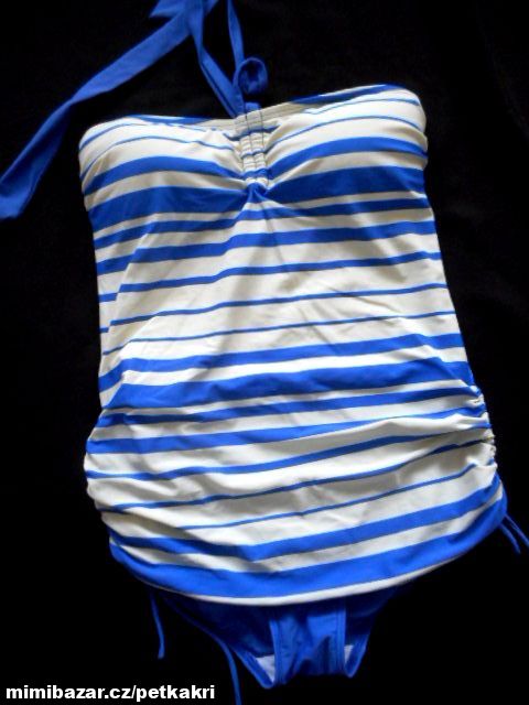 pruhované dámské plavky uk 14 prsa C max D