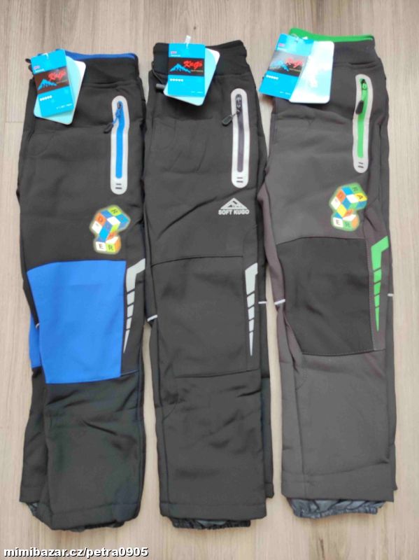 Softshellové zimní kalhoty 116, 122, 128, 134, 140, 146