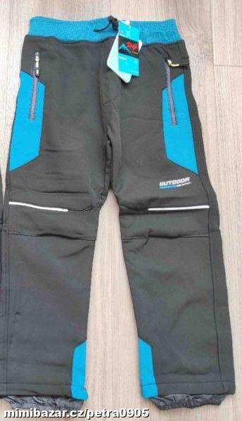 Softshellové zimní kalhoty 116, 122, 128, 134, 140, 146