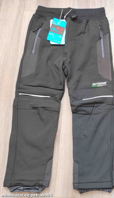 Softshellové zimní kalhoty 116, 122, 128, 134, 140, 146