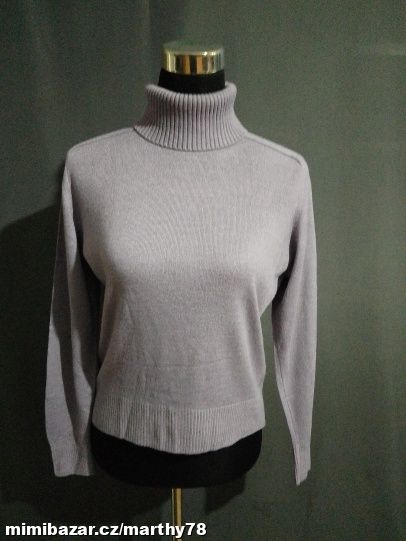 *** KRÁSNÝ DÁMSKÝ SVETR S ROLÁKEM, VEL.S ***