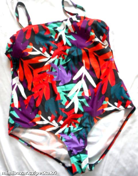 pestrobarevné dámské plavky uk 18 prsa D /E