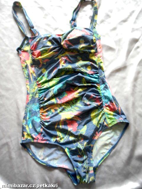květované dámské plavky uk 8 prsa A max B