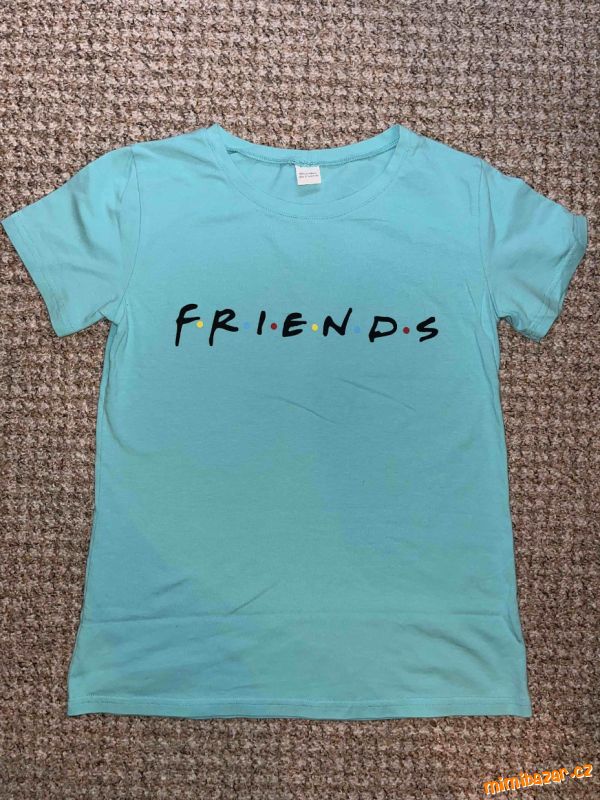 Krásné tyrkysové triko, tričko Friends