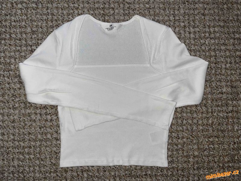 Krásný smetanový top, topík, triko, tričko H&M