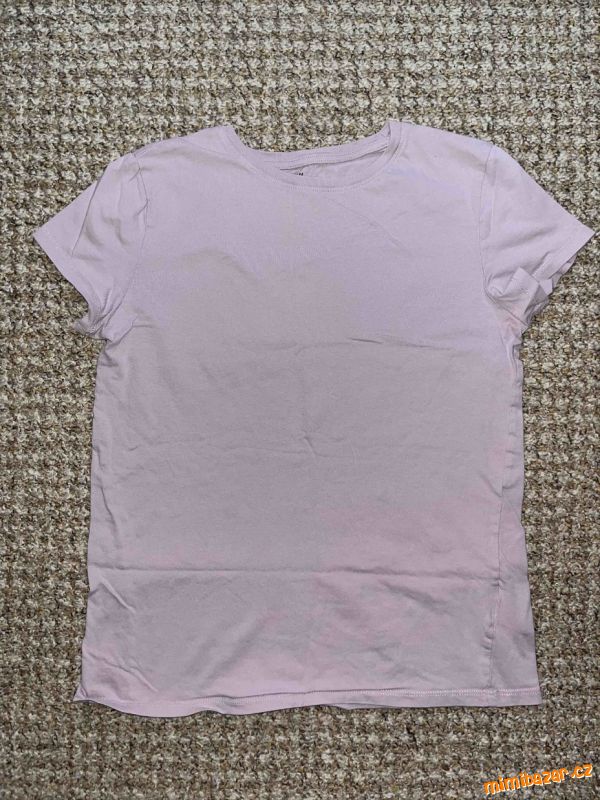Dívčí bavlněné triko, tričko v barvě lila od H&M