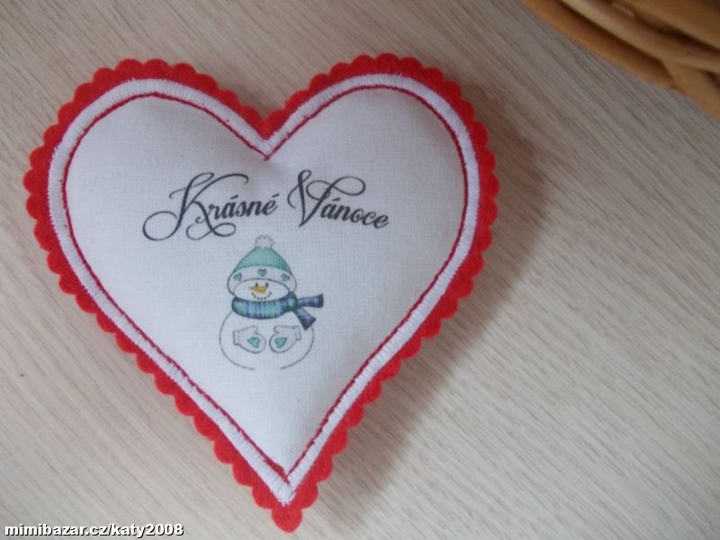 Vánoční dekorace - srdíčko