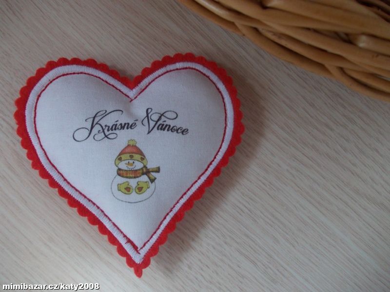 Vánoční dekorace - srdíčko