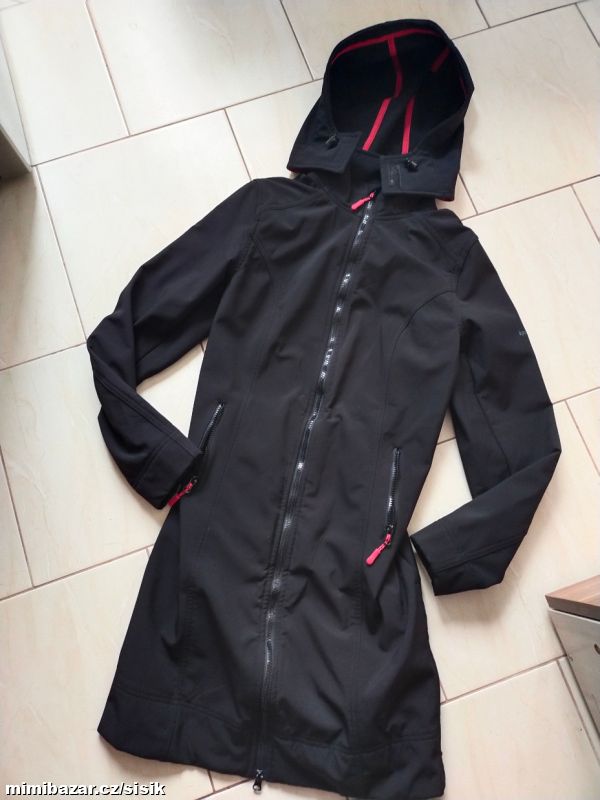Dámský dlouhý softshellový kabát - bunda