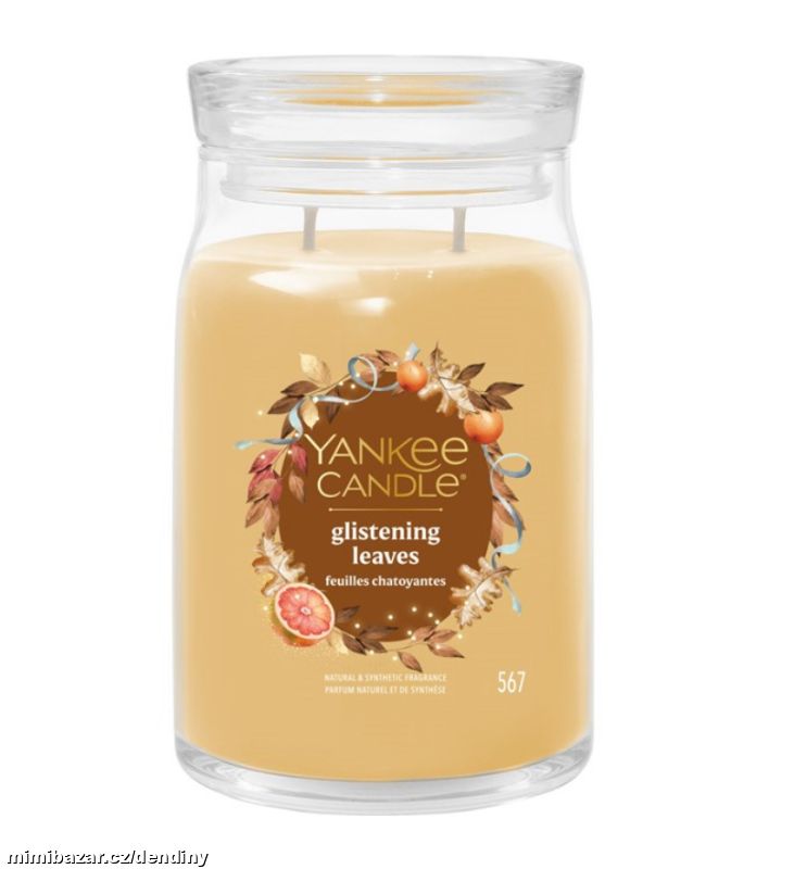 Glistening Leaves velká svíčka Yankee Candle
