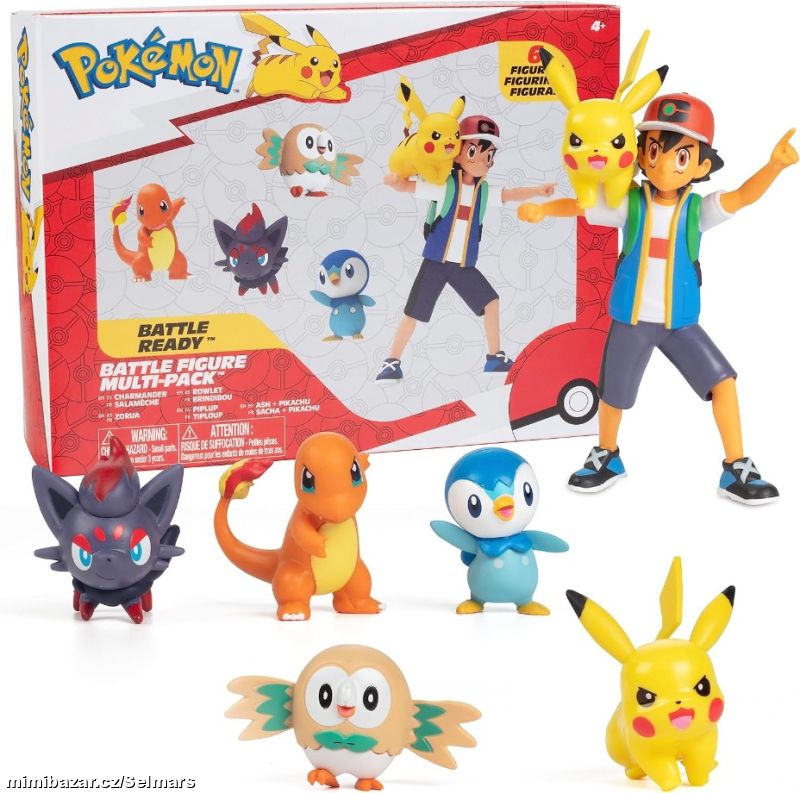 Figurky Pokémon Battle Ready Sada 6 ks figurek Ash