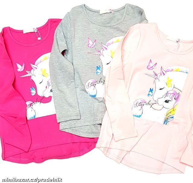 Dívčí tričko s jednorožcem Kugo ve vel.122 až 146
