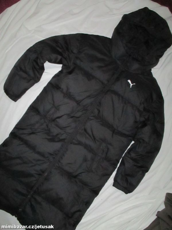 Dámský dlouhý péřový kabát vel 36/S