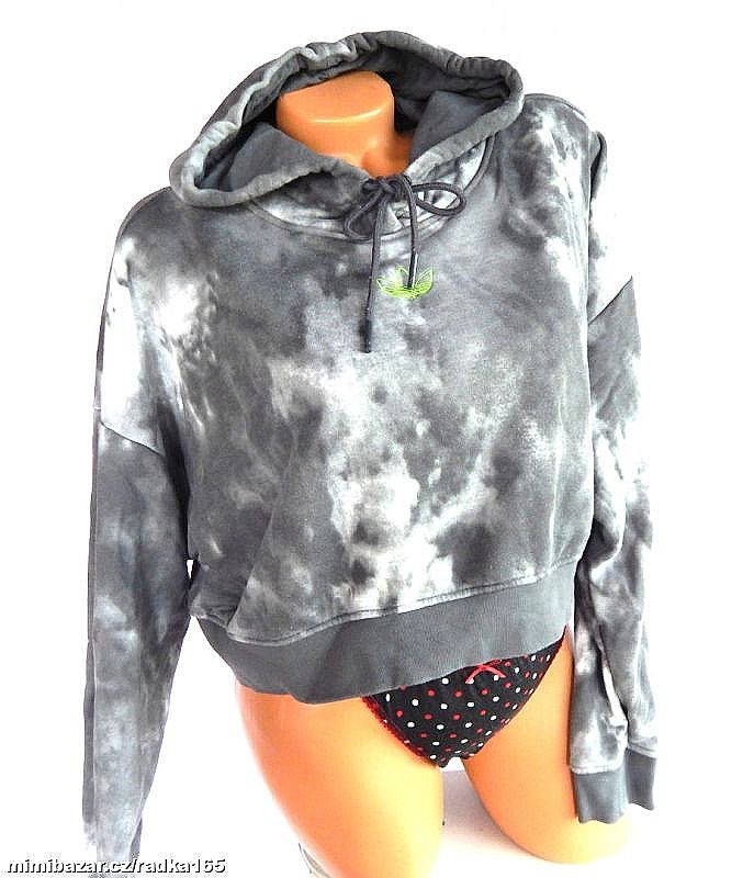 Modní crop batikovaná mikina ADIDAS vel.38/40