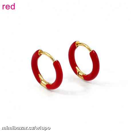 Červenozlacené kruhy z chirurgické. ocelI - SKLAD