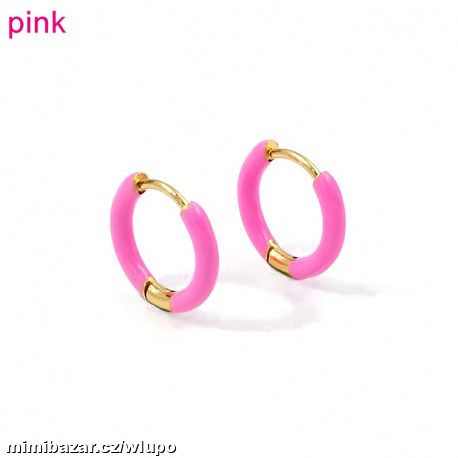 Růžovozlacené kruhy z chirurgické. ocelI- SKLADEM