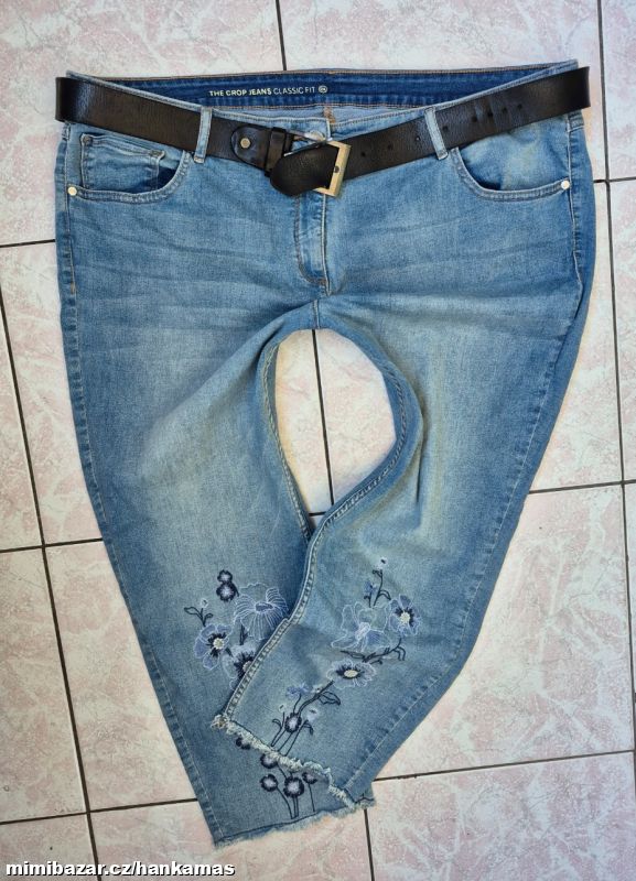 Krásné pružné 7/8 džíny C&A-48