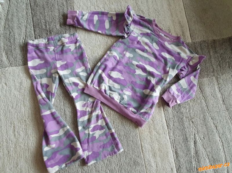 Maskáčová tepláková souprava Lindex 5-6 let