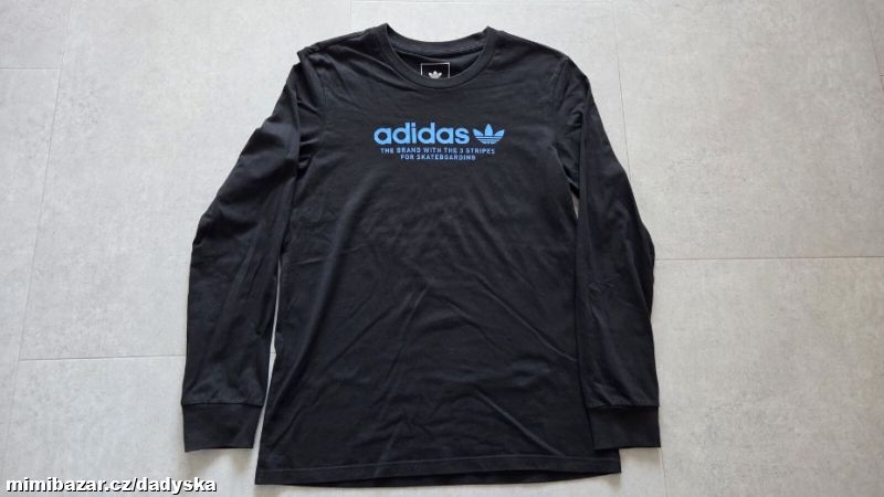 Pánské černé tričko s dlouhým rukávem Adidas v.S